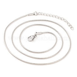 201 ожерелье из круглой цепочки-змейки из нержавеющей стали для женщин&nbsp;LS-NJEW-G140-06B-P-1