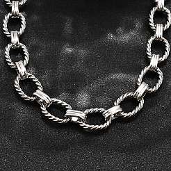 Ожерелья из витой овальной цепи из нержавеющей стали 304&nbsp;NJEW-R023-13P