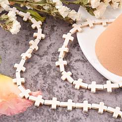 Синтетических нитей бирюзовые бусы&nbsp;X-TURQ-G112-12x16mm-06