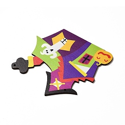 Большие подвески из дерева с односторонним принтом&nbsp;WOOD-I010-09G