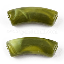 Непрозрачные двухцветные акриловые бусины&nbsp;MACR-ZX023-01A