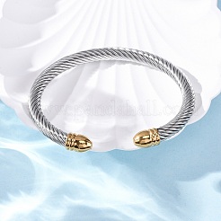 Браслеты-манжеты из нержавеющей стали 304&nbsp;BJEW-P310-09GP