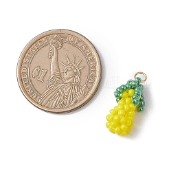 Подвески из стеклянных бусин в форме баклажана 3d&nbsp;PALLOY-MZ00942-02