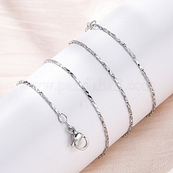 Ожерелья из текстурированной латунной цепочки&nbsp;NJEW-D302-65P