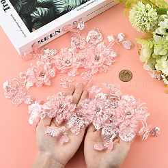 2 шт. 2 стиля полиэстеровых шелковых кружевных заплаток&nbsp;DIY-CY0002-01