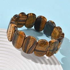 Браслеты из натуральных бусин тигрового глаза для женщин и мужчин&nbsp;BJEW-I323-02E