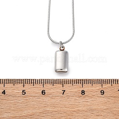 304 нержавеющая сталь прямоугольный кулон змея цепи ожерелья для женщин мужчин&nbsp;EJEW-Z044-02P