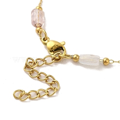 Нержавеющая сталь 304 со стеклянными ожерельями&nbsp;LS-NJEW-B077-09G