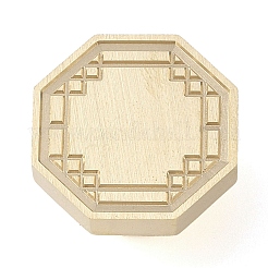 Латунные головки штампов в восьмиугольной рамке&nbsp;LS-AJEW-M037-08G