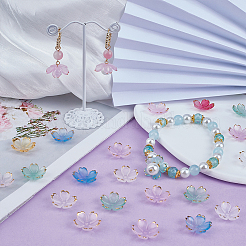 200шт 8 цвета акриловые колпачки для бусин&nbsp;OACR-SC0001-82