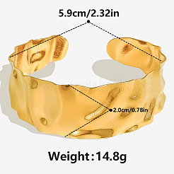 Браслеты-манжеты из нержавеющей стали 304 с кованым покрытием для женщин&nbsp;UI8260-2