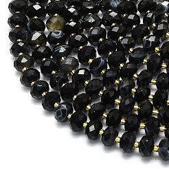 Натуральные полосатые агатовые бусы&nbsp;G-P573-A15-01