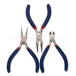 Набор из 8 штуки ювелирных изделий из бисера набор инструментов с черным футляром на молнии&nbsp;TOOL-PH0001-03