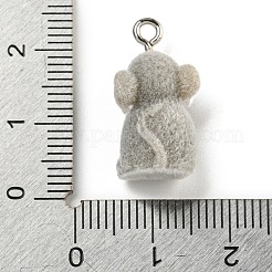 Милые подвески из флокированной смолы&nbsp;RESI-L043-01P-03