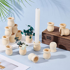 30 шт. незаконченная пустая деревянная ваза&nbsp;WOOD-PH0003-75
