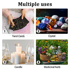 Деревянные коробки для хранения карт Таро с гравировкой моли&nbsp;CON-WH0089-144A