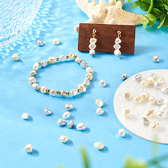 60 шт. двухцветные гальванизированные бусины из ракушек-жемчужин&nbsp;BSHE-TA0001-13