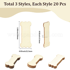 60 шт. 3-х видов деревянных досок для намотки ниток&nbsp;DIY-SC0031-10B