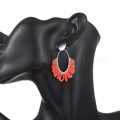 Латунные болтающиеся серьги&nbsp;EJEW-MZ00696-01