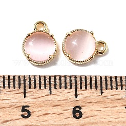 Плоские круглые латунные подвески&nbsp;KK-D024-03D-G