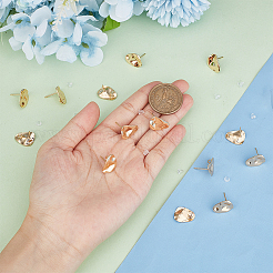 16 шт. фурнитура для сережек-гвоздиков из латуни&nbsp;KK-BC0011-30