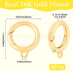 6 шт. латунные пружинные кольца-затворы&nbsp;KK-SC0007-14