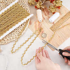 Ажурная гофрированная кружевная лента&nbsp;OCOR-WH0080-08