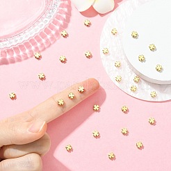 Латунные бусины в форме клевера&nbsp;XGRPCU725-301G