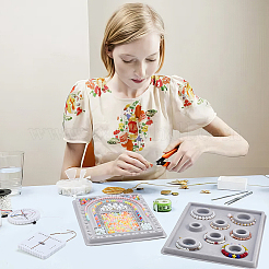 4 шт. 4 стиля флокированных ПВХ-бусинных досок&nbsp;TOOL-PH0001-90