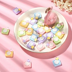 25 шт. 5 цвета непрозрачные подвески из смолы&nbsp;RESI-CJ0003-06