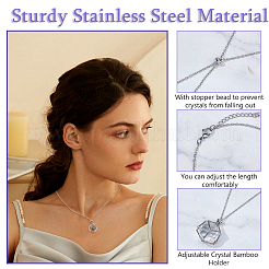 10 шт. регулируемое ожерелье-мешок из нержавеющей стали 304 для изготовления самородков драгоценных камней&nbsp;NJEW-DC00007