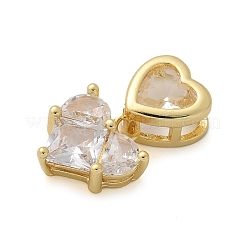 Сердце латунные микро проложить кубического циркония подвески&nbsp;KK-M319-13G