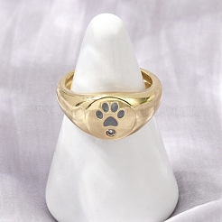 Регулируемые манжеты-кольца из латуни с микропаве из кубического циркония для женщин&nbsp;RJEW-C129-06G