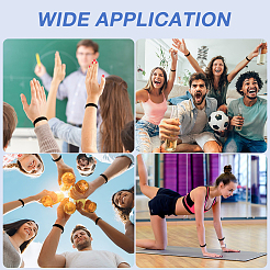 12шт. силиконовый шнур-браслет со словом&nbsp;BJEW-CN0001-05B