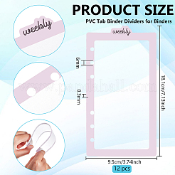 12 шт. ПВХ-разделители для папок-регистраторов&nbsp;AJEW-BC0010-06C
