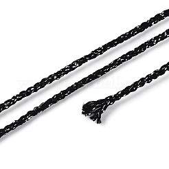 100 м сегментные окрашенные круглые полиэстеровые металлизированные плетеные шнуры&nbsp;OCOR-N009-03A-01