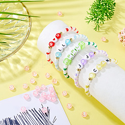 100шт 5 стиля прозрачные акриловые бусины&nbsp;TACR-TA0001-54B