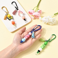 Подвеска-кисточка из силикона и искусственной замши&nbsp;HJEW-YW00100-01