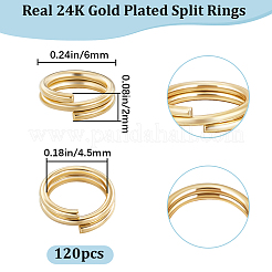 120 шт. латунные разрезные кольца&nbsp;KK-BBC0023-11A