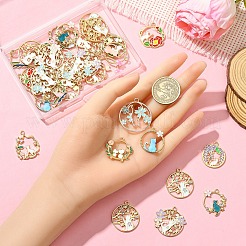 36шт 18 стиля подвески из сплава с эмалью&nbsp;ENAM-YW0005-12