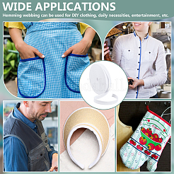 25 м хлопчатобумажной косой бейки с двойным сгибом&nbsp;OCOR-WH0070-163B