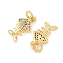 Латунные микропаве прозрачные кубические циркониевые подвески&nbsp;KK-G549-12G