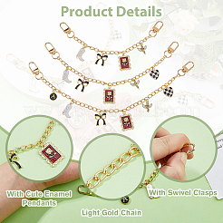 3 шт. алюминиевые витые цепи удлинители для сумок&nbsp;HJEW-HS00052