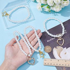 4шт 2 вида стеклянных жемчужных бусин подвеска украшение&nbsp;HJEW-GO00094