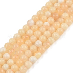 Нити бусин из натурального желтого кальцита&nbsp;G-C251-A01-6mm