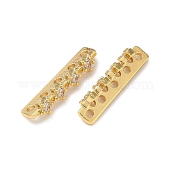 Латунные микропаве прозрачные кубические циркониевые распорки&nbsp;KK-Z139-11G-01