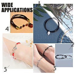 280 шт. латунные наконечники для шнура&nbsp;KK-AR0002-22