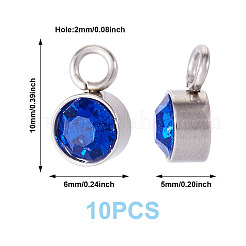 10 шт. подвески со стеклянными стразами&nbsp;STAS-TA0003-26G