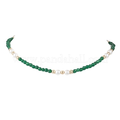 Ожерелья из белого нефрита и аметиста&nbsp;NJEW-JN05340