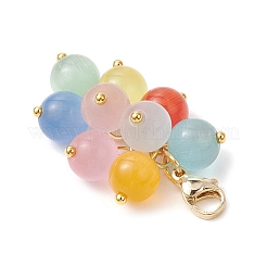 10 шт. круглые подвески в виде кошачьего глаза&nbsp;HJEW-JM03551-01